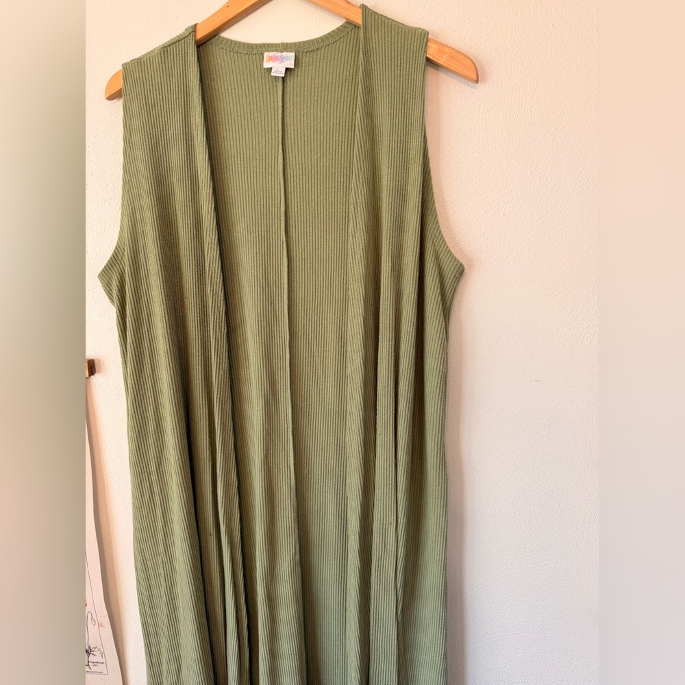 LuLaRoe - Large - Olive Maxi Duster - Picture 2 of 5